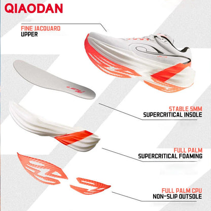 QIAODAN TG1.0 Men's 2025 Marathon Racing Shoes Shock Absorbing High Rebound Distance Training Running Sneakers QDB023253285